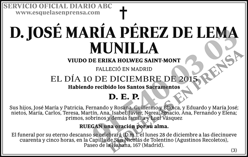 José María Pérez de Lema Munilla